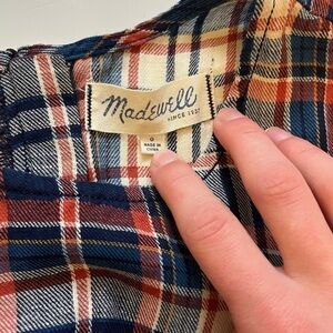 Madewell Multicolor Plaid Top